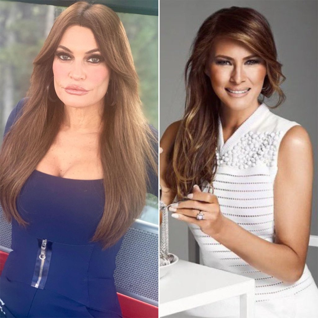Kimberly Guilfoyle and Melania Trump were both models, but Guilfoyle eventually went on to become a lawyer. Photo: @kimberlyguilfoyle/Instagram, @StompTheGOP/Twitter