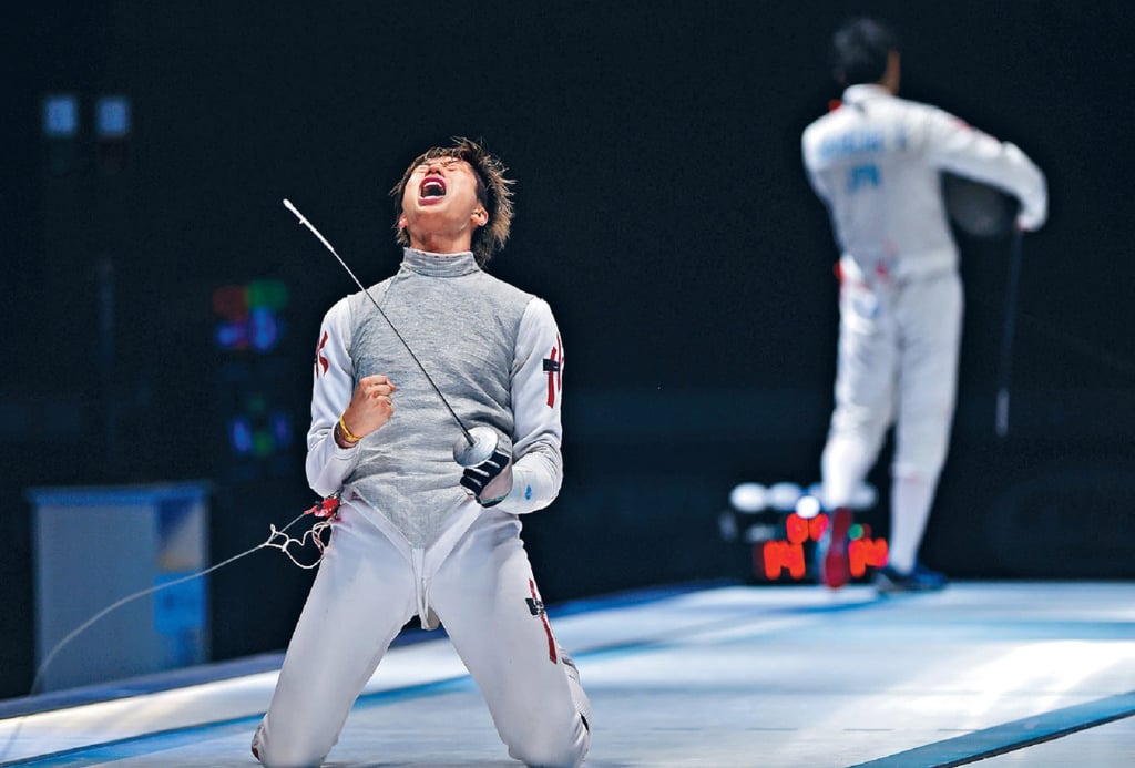 Cheung Ka-long reacts during the Tokyo Olympics. Photo: Handout Cheung Ka-long reacts during the Tokyo Olympics. Photo: Handout