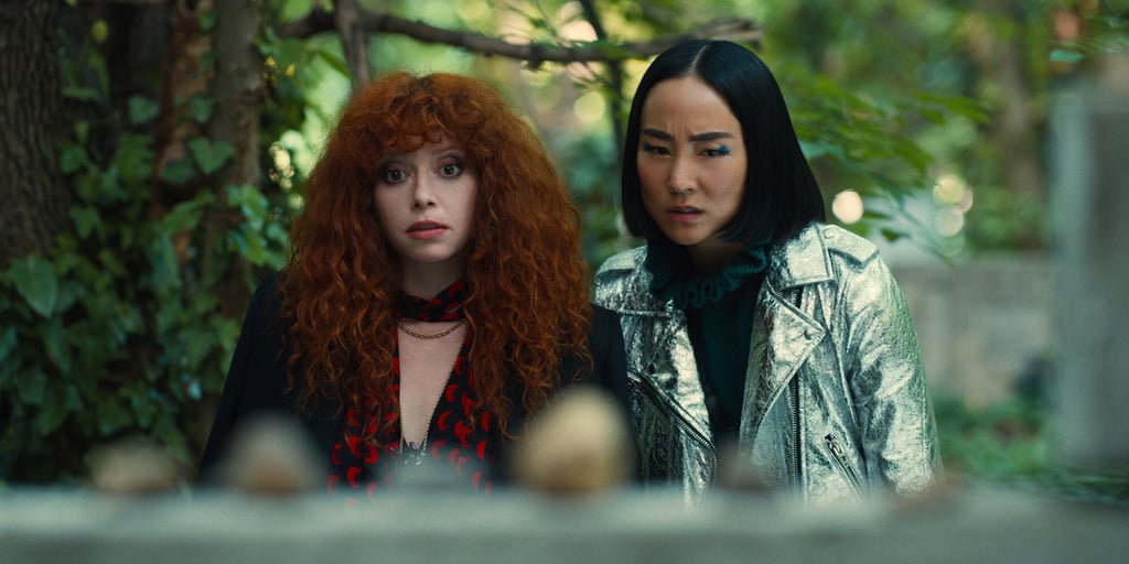 Lyonne as Nadia Vulvokov and Greta Lee as Maxine in a still from Russian Doll. Photo: Netflix