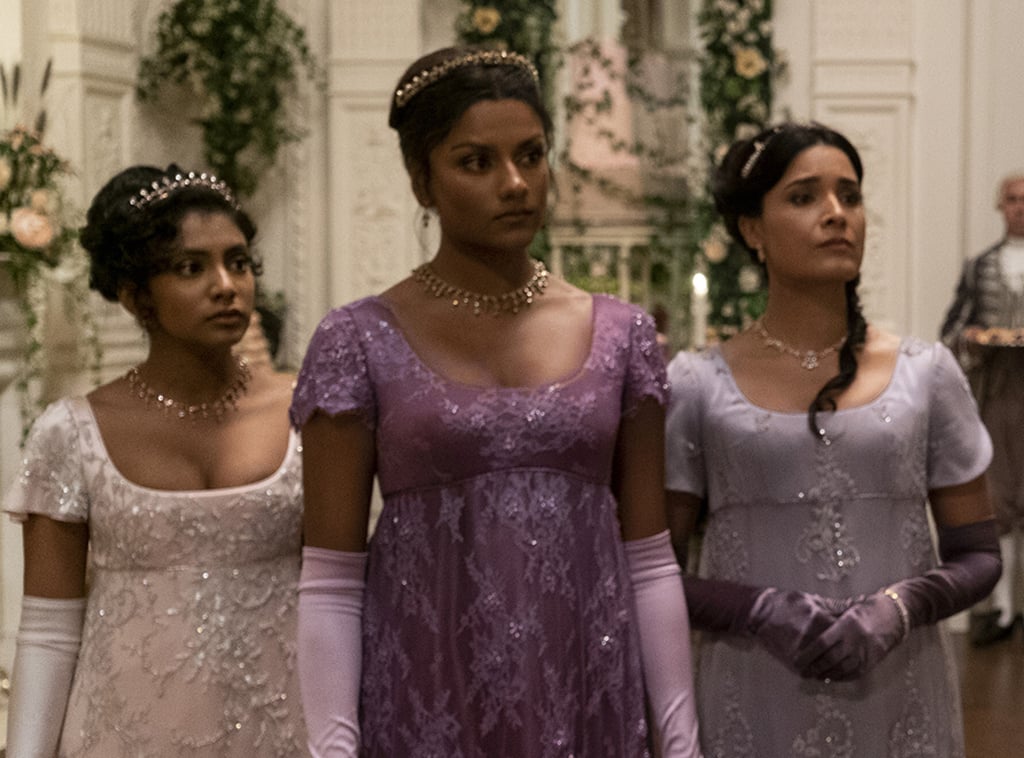 From left: Charithra Chandran, Simone Ashley and Shelley Conn in Bridgerton. Photo: Netflix/TNS From left: Charithra Chandran, Simone Ashley and Shelley Conn in Bridgerton. Photo: Netflix/TNS
