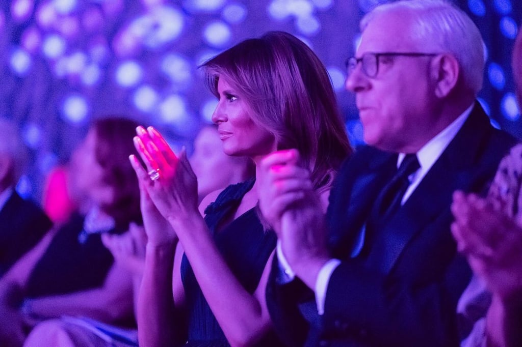 Melania Trump wears her anniversary ring from Graff, a gift from husband Donald Trump. Photo: @flotus/Instagram