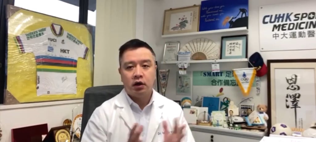 Professor Patrick Yung Shu-hang addresses the Asian football community about Covid-19 in the AFC’s latest education video. Photo: AFC Professor Patrick Yung Shu-hang addresses the Asian football community about Covid-19 in the AFC’s latest education video. Photo: AFC