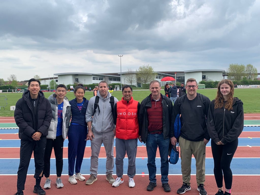 Hong Kong hurdlers (from left) Mui Ching-yeung, Cheung Wang-fung and Vera Lui Lai-yiu started their outdoor season in France on Saturday. Photo: Handout
