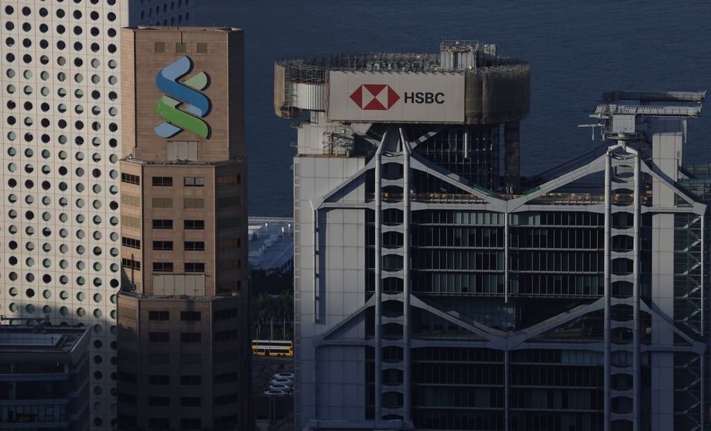 HSBC headquarters and Standard Chartered building in Central, Hong Kong in October 2021. Photo: SCMP / Nora Tam
