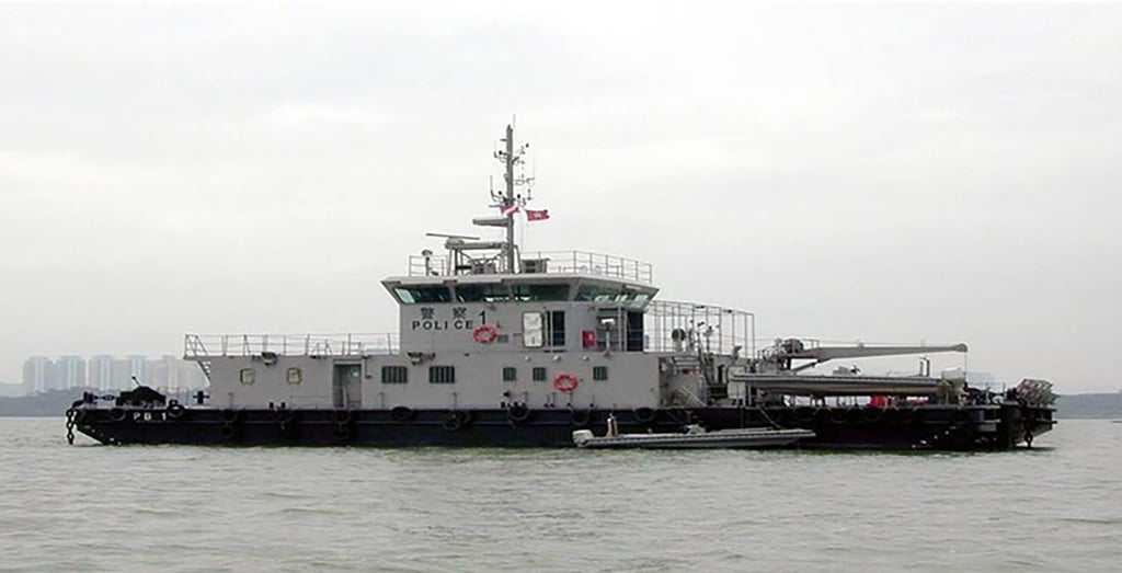 One of four barge operation platforms maintained by police. Photo: Handout