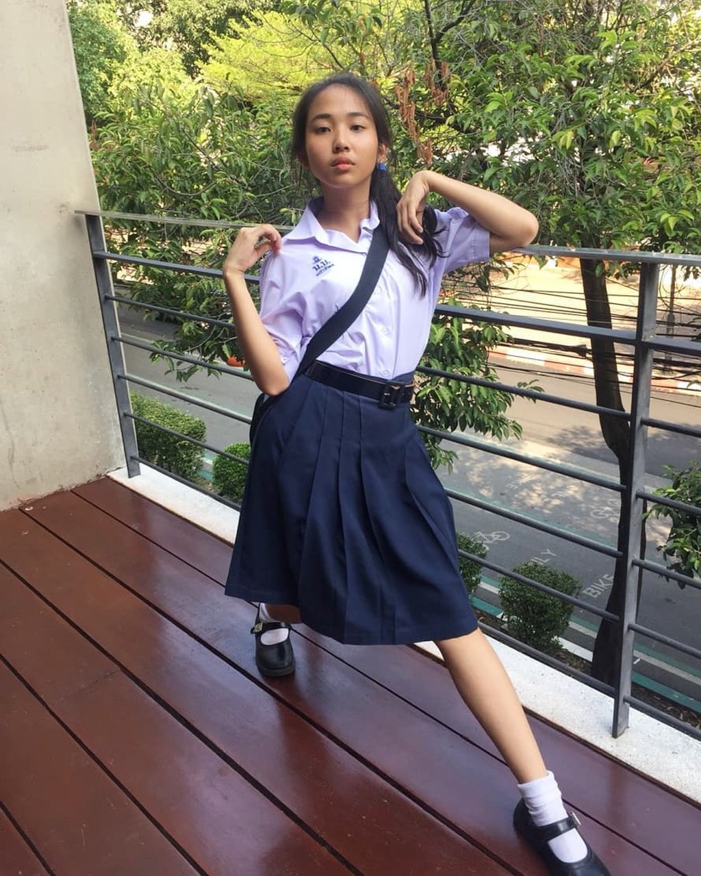 Thai rapper Milli reportedly turned up to her The Rapper 2 audition in her school uniform. Photo: @phuckitol/Instagram Thai rapper Milli reportedly turned up to her The Rapper 2 audition in her school uniform. Photo: @phuckitol/Instagram
