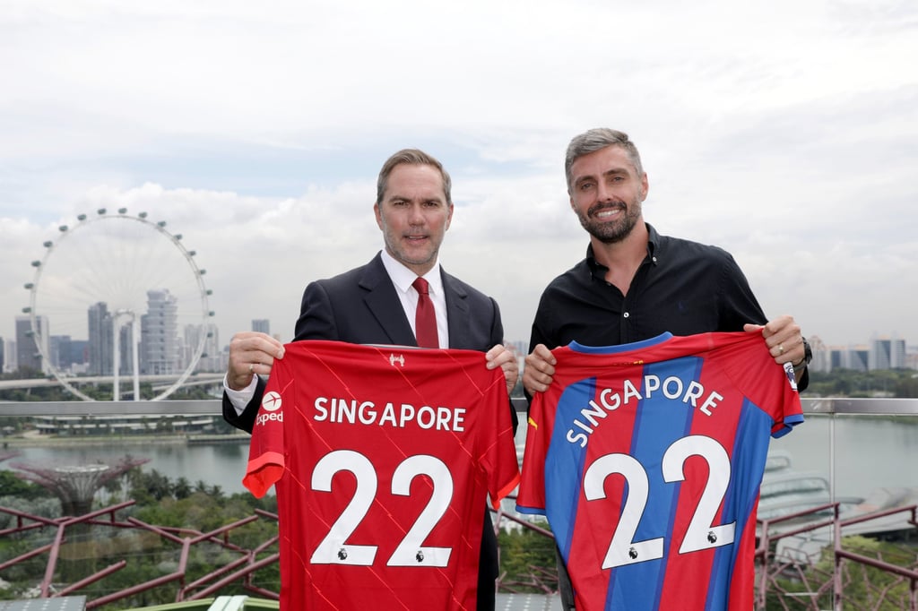 Jason McAteer (left) and Andre Moritz at the Singapore National Gardens. Photo: Paul Miller
