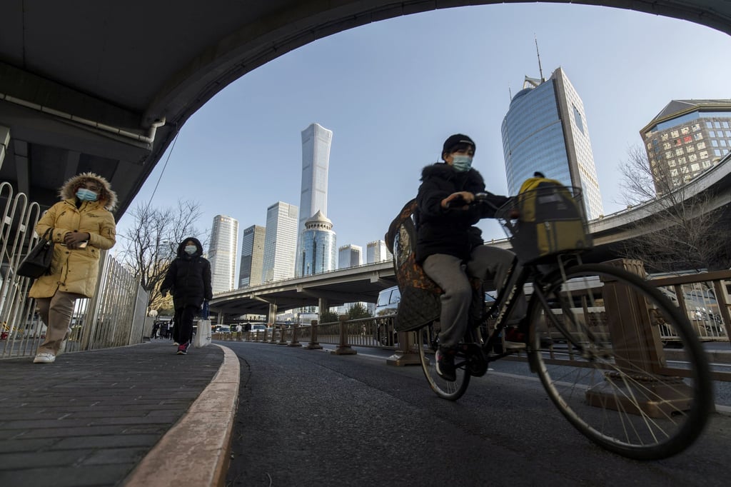 The central business district in Beijing pictured on Nov. 23, 2021. Photo: Bloomberg The central business district in Beijing pictured on Nov. 23, 2021. Photo: Bloomberg