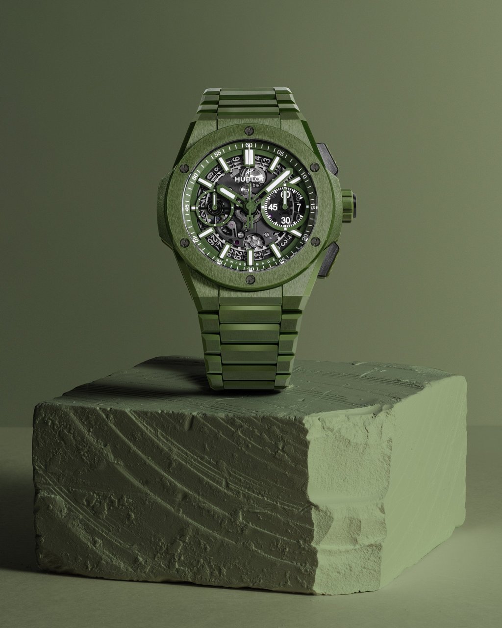 Hublot’s jungle green Big Bang Integral Ceramic. Photo: Hublot Hublot’s jungle green Big Bang Integral Ceramic. Photo: Hublot
