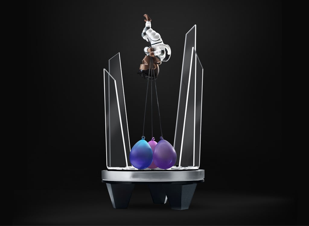 Distant Bliss, by sculptor duo Coarse, references the Richard Mille Tourbillon Sapphire Pharrell Williams watch. Photo: Richard Mille Distant Bliss, by sculptor duo Coarse, references the Richard Mille Tourbillon Sapphire Pharrell Williams watch. Photo: Richard Mille