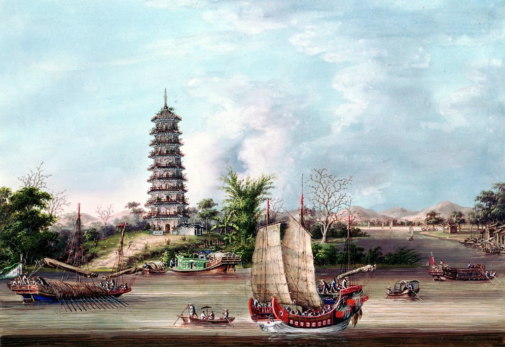 The Pagoda, Whampoa, located to the south of Canton; Howqua’s family moved from Fujian province to Canton to make their fortune. Photo: Getty Images The Pagoda, Whampoa, located to the south of Canton; Howqua’s family moved from Fujian province to Canton to make their fortune. Photo: Getty Images