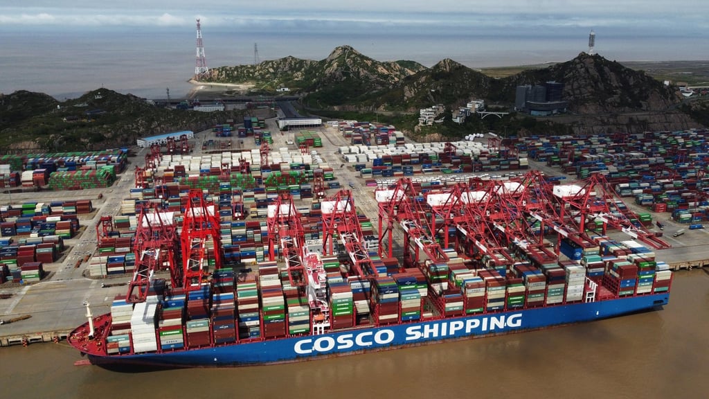 A Cosco Shipping container ship is seen at the Yangshan Deep Water Port in Shanghai, on April 24, 2022. Photo: cnsphoto via Reuters A Cosco Shipping container ship is seen at the Yangshan Deep Water Port in Shanghai, on April 24, 2022. Photo: cnsphoto via Reuters