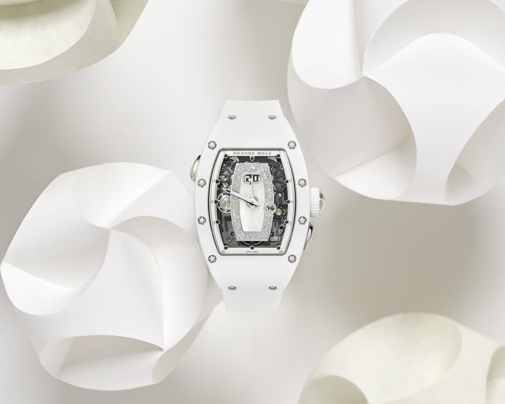 Richard Mille’s RM 037 Automatic White Ceramic has a hi-tech ceramic case that makes it nearly as tough as diamond. Photo: Richard Mille Richard Mille’s RM 037 Automatic White Ceramic has a hi-tech ceramic case that makes it nearly as tough as diamond. Photo: Richard Mille