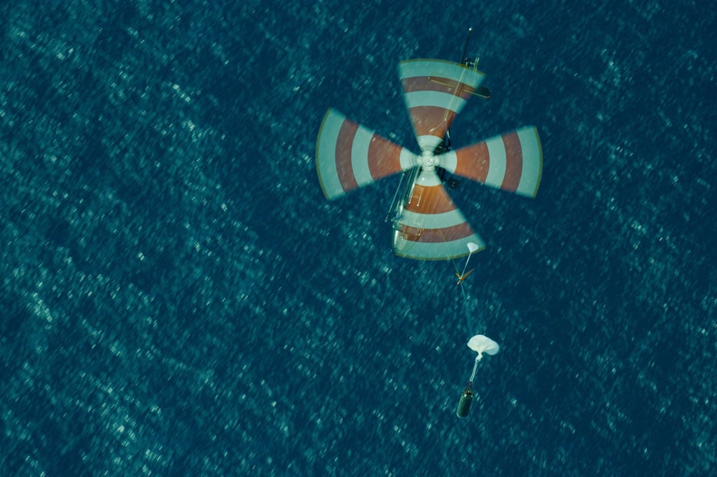 A helicopter latches onto a dummy rocket stage during a recovery test over the South Pacific Ocean off the coast of Mahia, New Zealand. Photo: Rocket Lab Handout via Reuters A helicopter latches onto a dummy rocket stage during a recovery test over the South Pacific Ocean off the coast of Mahia, New Zealand. Photo: Rocket Lab Handout via Reuters