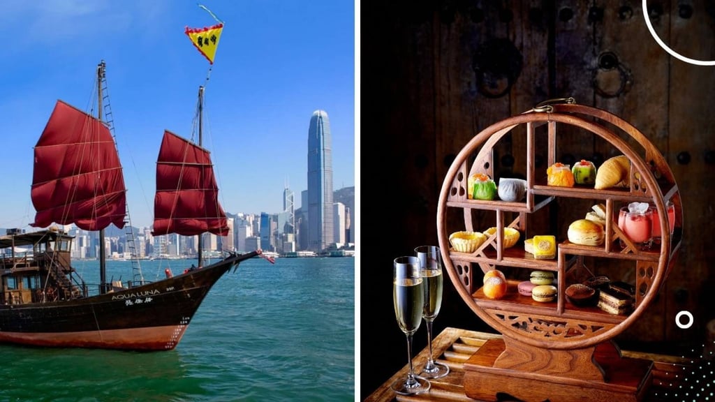 Aqua Luna’s Mother’s Day Dim Sum Cruise comes with champagne – and views of Hong Kong’s harbour. Photos: Aqua Luna