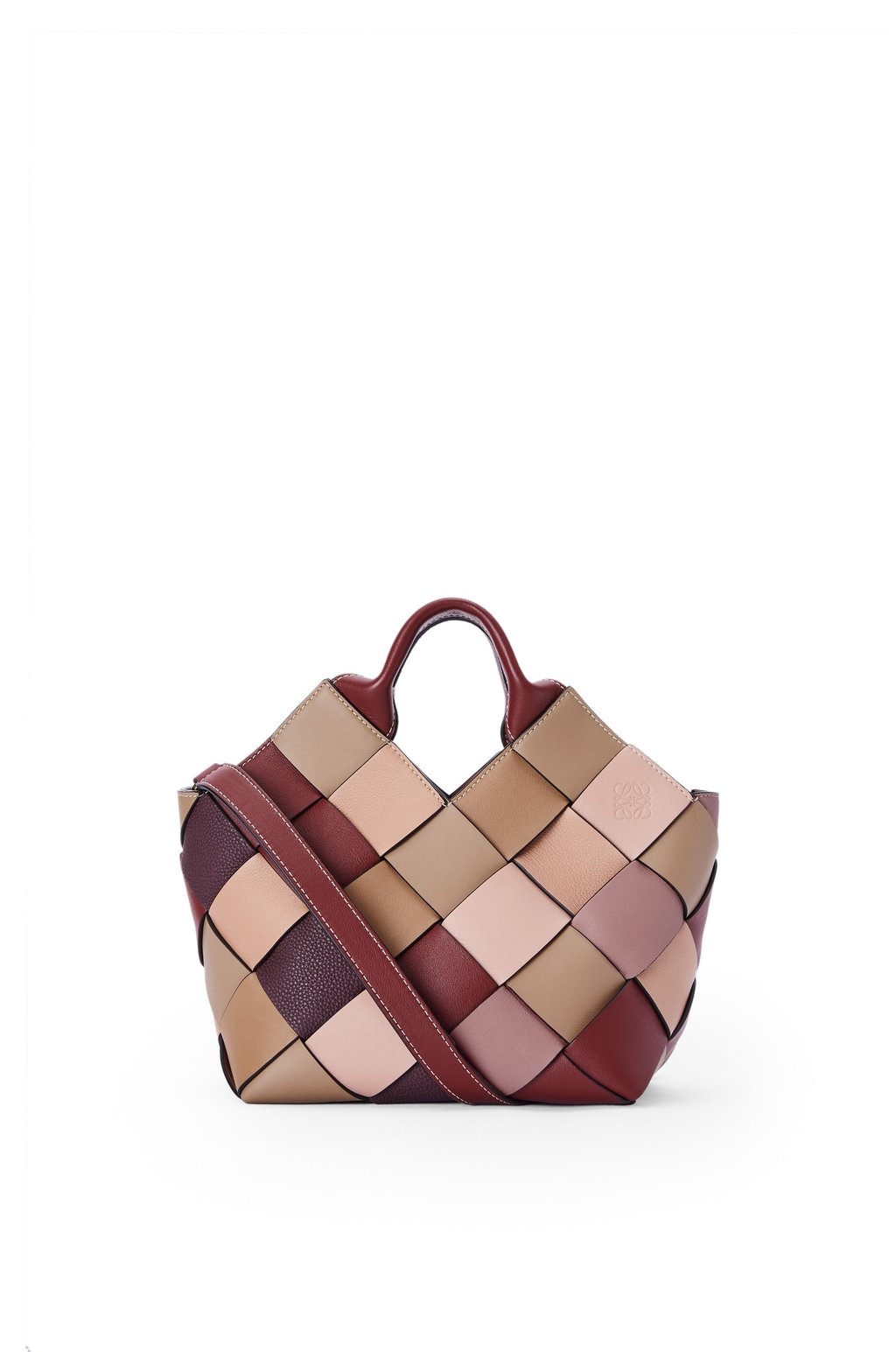 Loewe small surplus leather woven bag in classic calfskin. Photo: Loewe