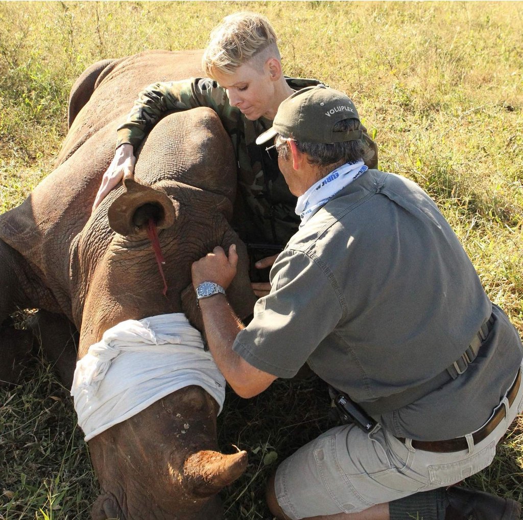 Princess Charlene was in South Africa raising awareness on rhino poaching in 2021, when she fell ill. Photo: @hshprincesscharlene/Instagram Princess Charlene was in South Africa raising awareness on rhino poaching in 2021, when she fell ill. Photo: @hshprincesscharlene/Instagram