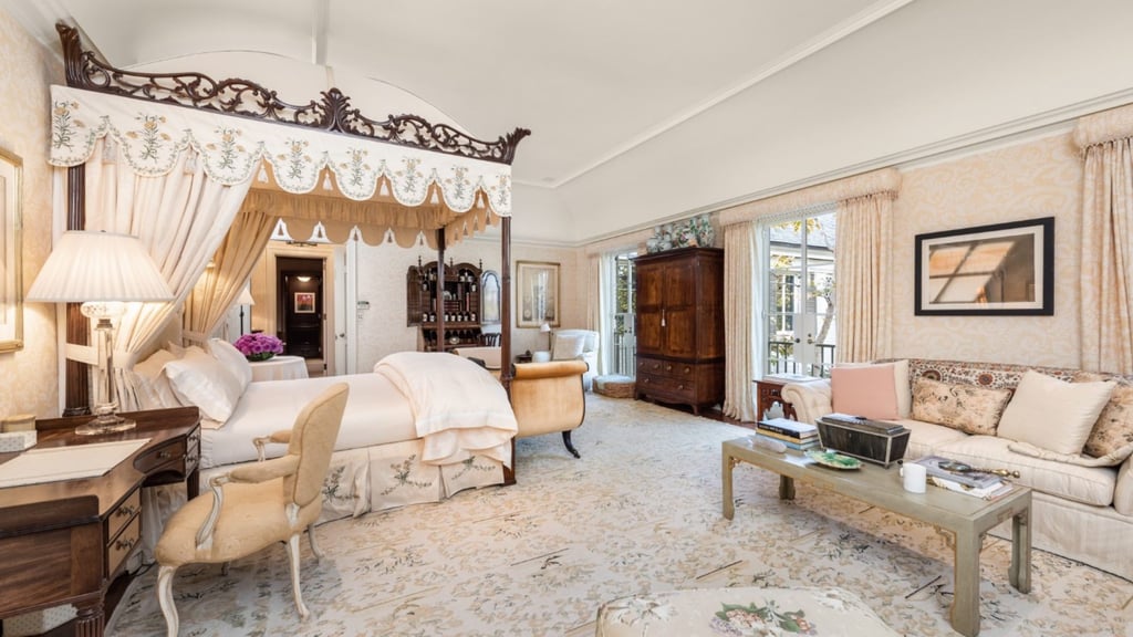The primary suite is very elegant. Photo: Compass