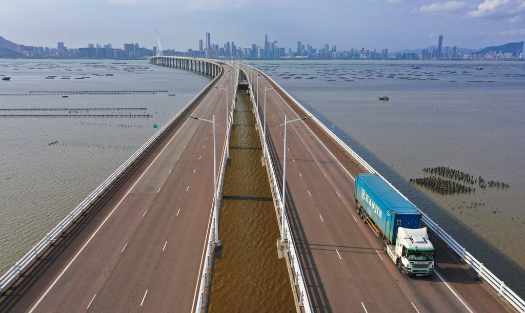 The Shenzhen Bay Bridge. John Lee says business groups have expressed hope that cross-border travel between Hong Kong and mainland China can resume soon. Photo: Felix Wong