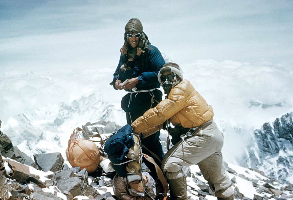 Sir Edmund Hillary and Tenzing Norgay on their climb to the top of Everest. Photo: Alfred Gregory/Royal Geographic Society