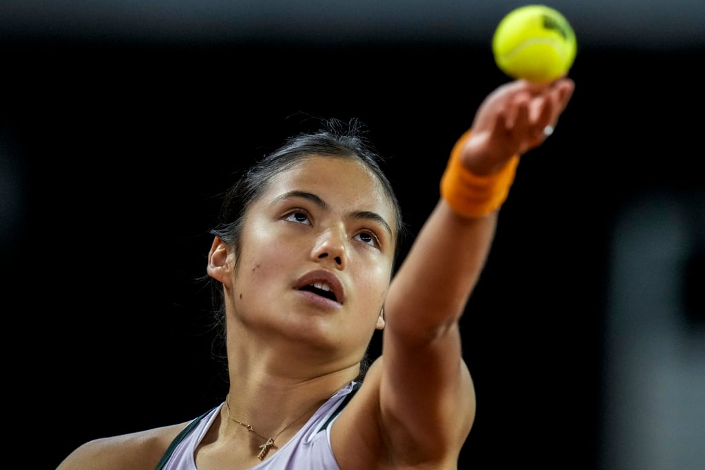 Emma Raducanu is happy finding out works for her without a coach. Photo: AP