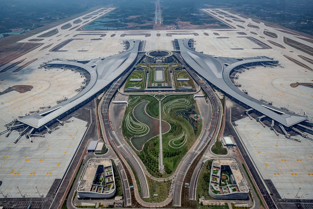 Aerial photo of the Chengdu Tianfu International Airport in Chengdu on May 31, 2021. Photo: Xinhua
