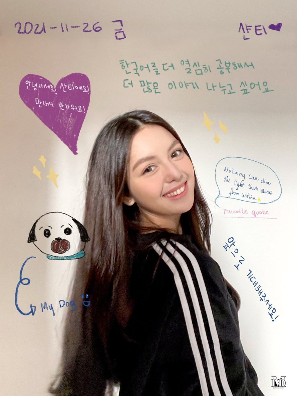 Chanty was first introduced as an MLD Entertainment trainee in November 2021. Photo: @MLD_AUDITION/Twitter Chanty was first introduced as an MLD Entertainment trainee in November 2021. Photo: @MLD_AUDITION/Twitter