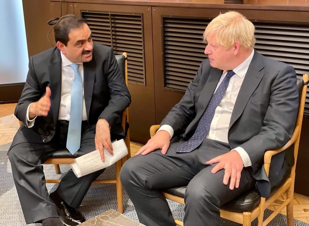 Gautam Adani and Boris Johnson. Photo: @gautam.adani/Instagram Gautam Adani and Boris Johnson. Photo: @gautam.adani/Instagram