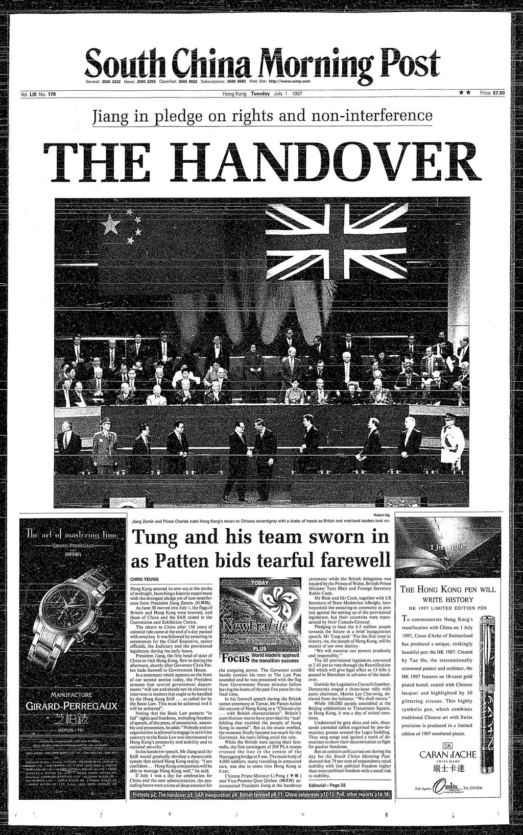 July 1, 1997: 'The Handover' - Hong Kong's return to China