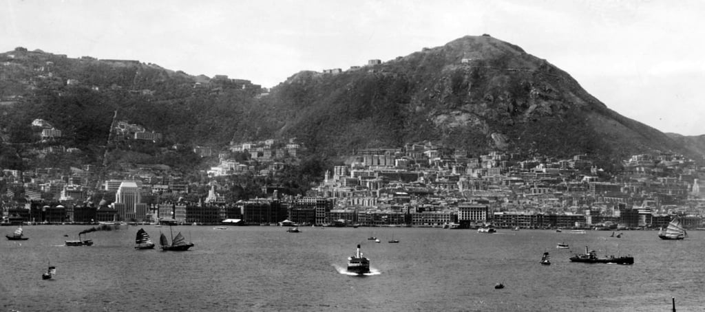 Hong Kong Island’s waterfront, pictured from Tsim Sha Tsui, in the 1940s. Photo: SCMP