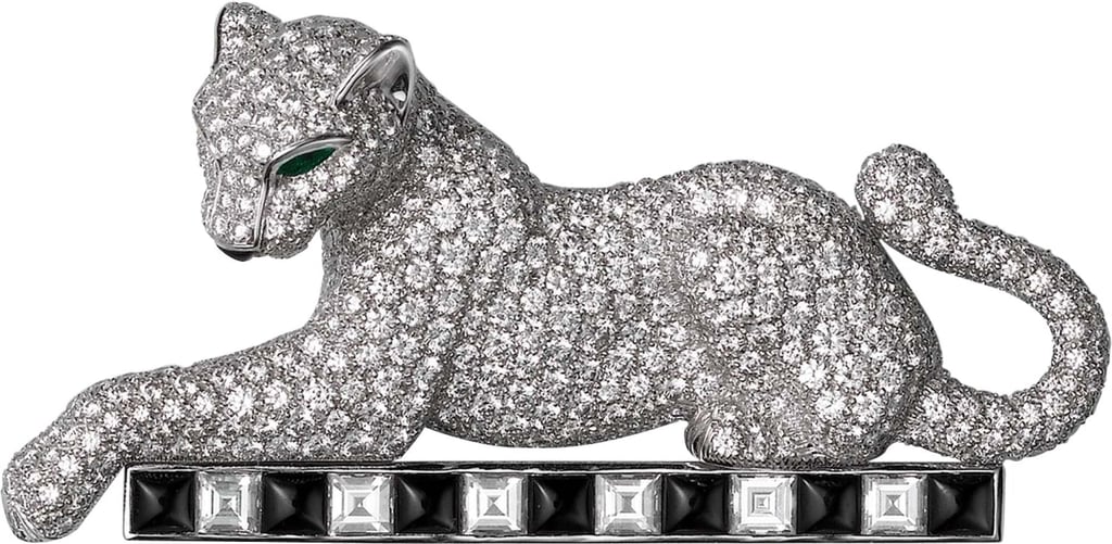 Cartier Panthère de Cartier brooch in white gold with emeralds, onyx and diamonds. Photo: Cartier