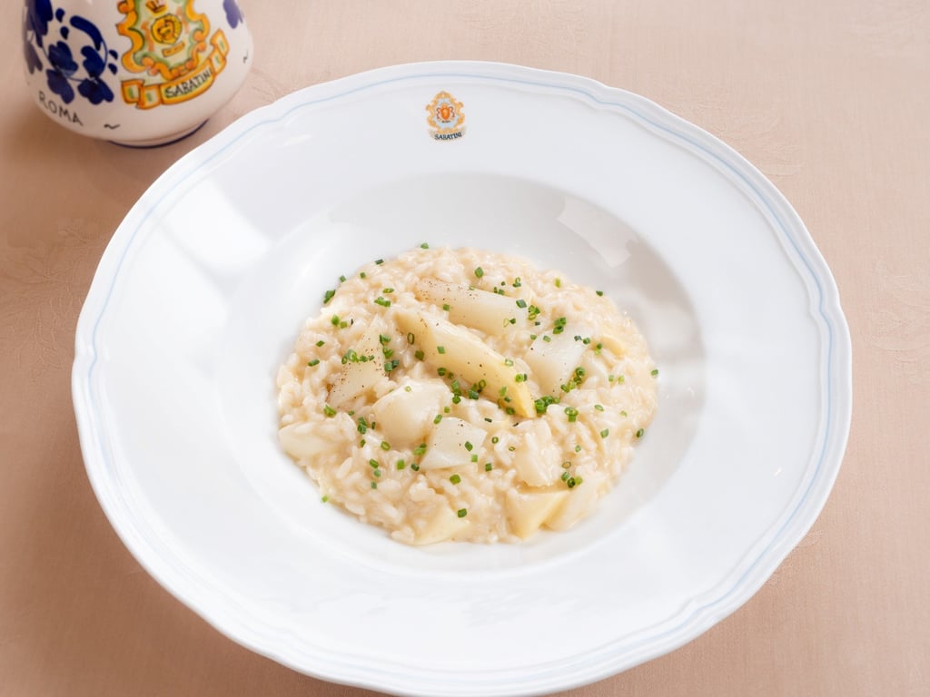 Black Forest white asparagus risotto at Sabatini Ristorante Italiano. Photo: Sabatini Ristorante Italiano Black Forest white asparagus risotto at Sabatini Ristorante Italiano. Photo: Sabatini Ristorante Italiano