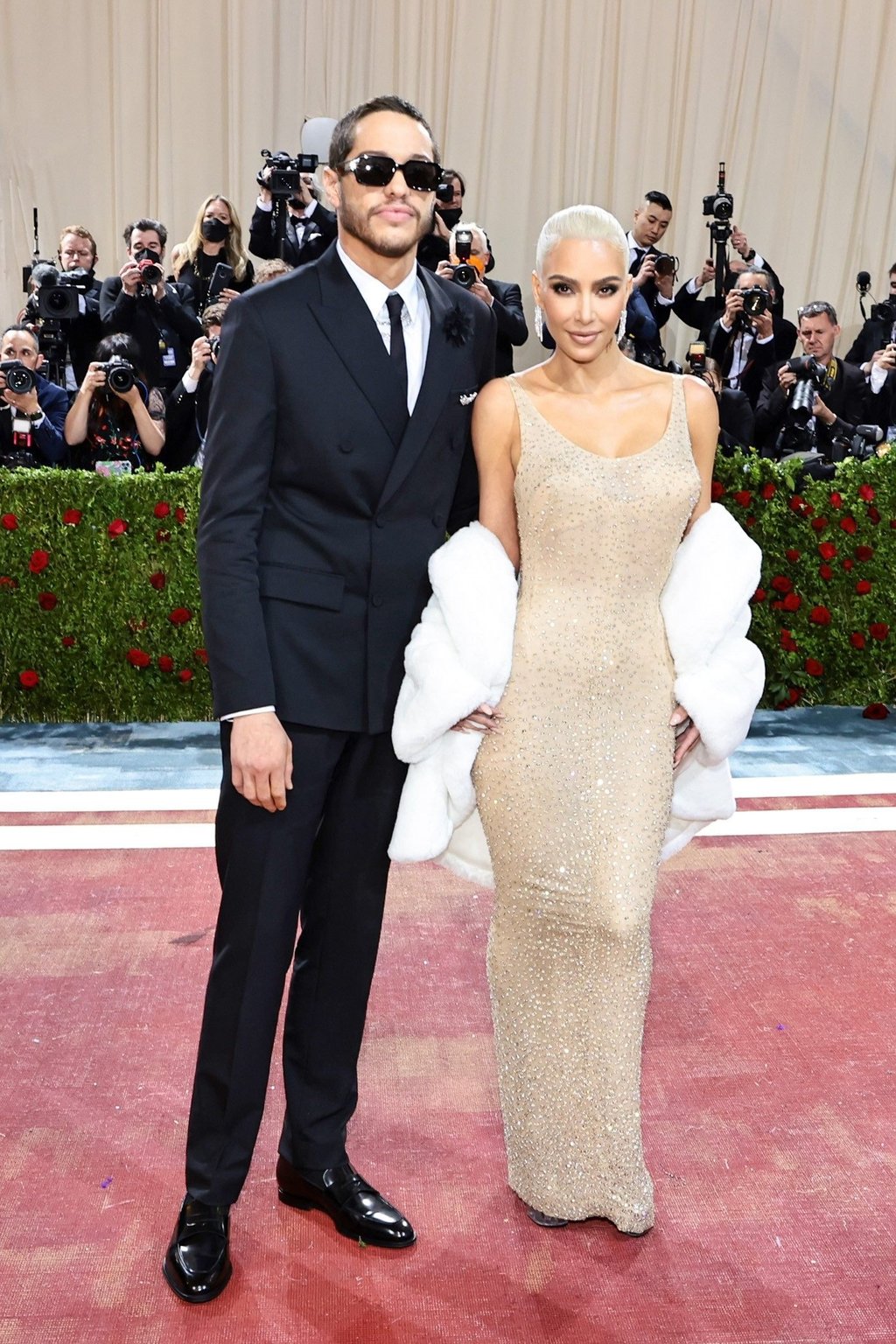Pete Davidson and Kim Kardashian attend the 2022 Met Gala. Photo: AFP