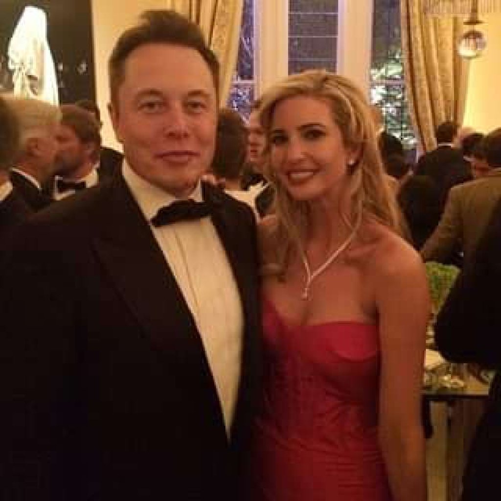 Ivanka Trump fan girling over Elon Musk at the White House Correspondents’ Dinner in 2015. Photo: @Ivanka Trump/Facebook