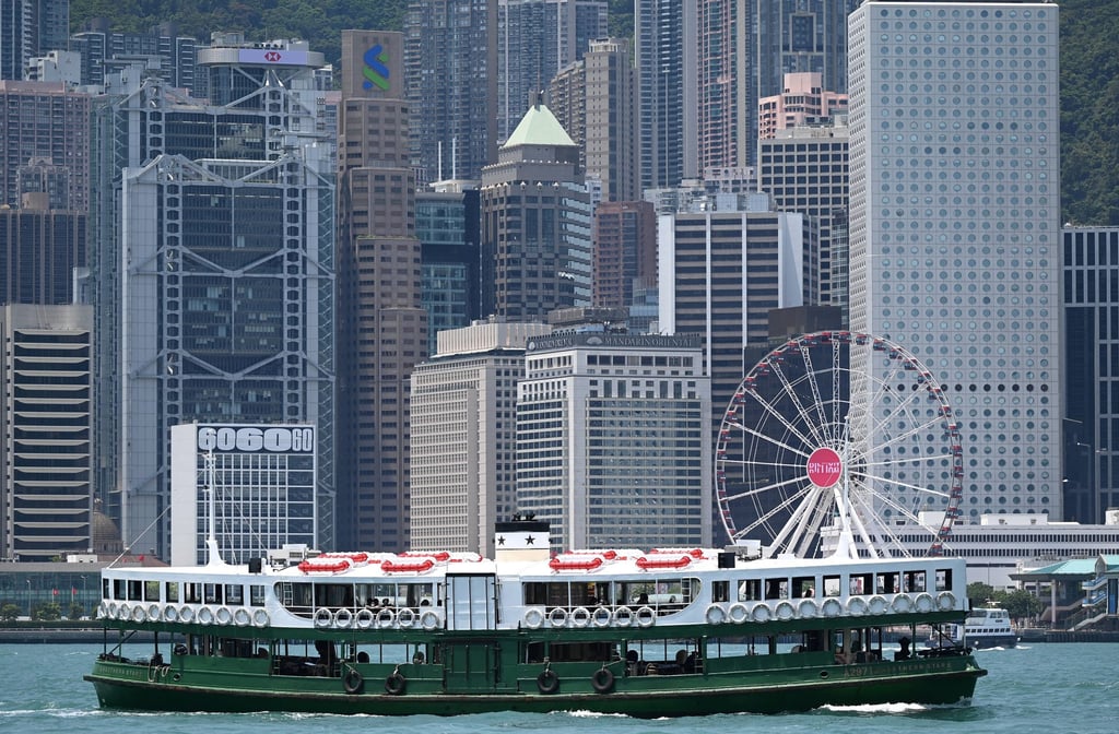 A Star Ferry crosses Victoria Harbour on May 4, 2022. Photo: AFP