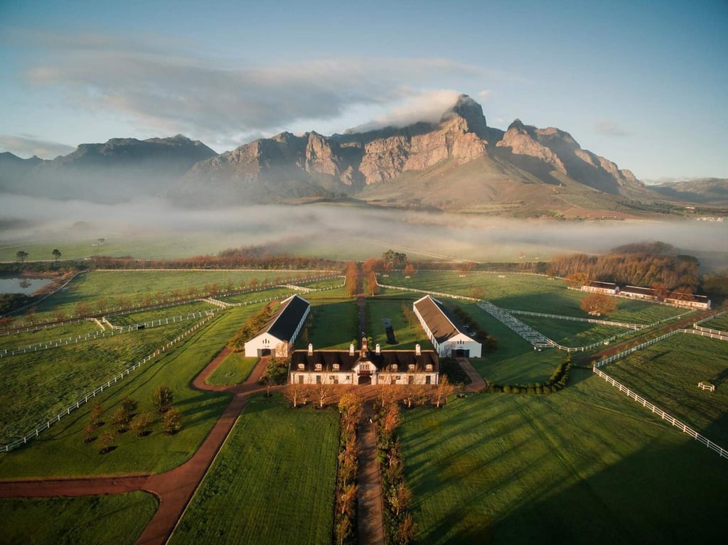 The picturesque Drakenstein Stud farm. Photo: @Drakenstein Stud/Facebook The picturesque Drakenstein Stud farm. Photo: @Drakenstein Stud/Facebook