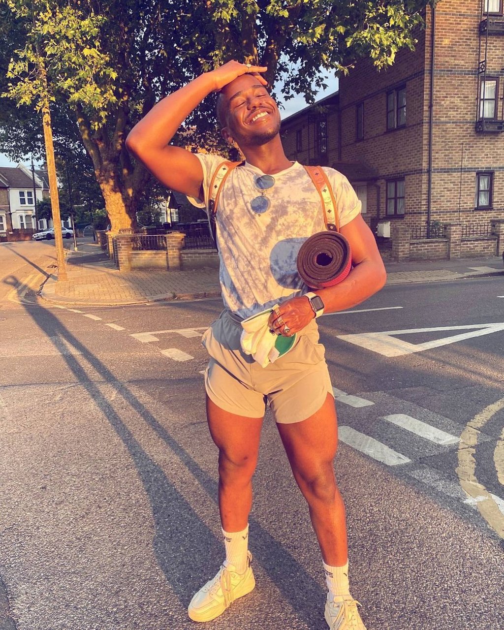 Ncuti Gatwa poses at sunset it Tottenham, London. Photo: @ncutigatwa/Instagram