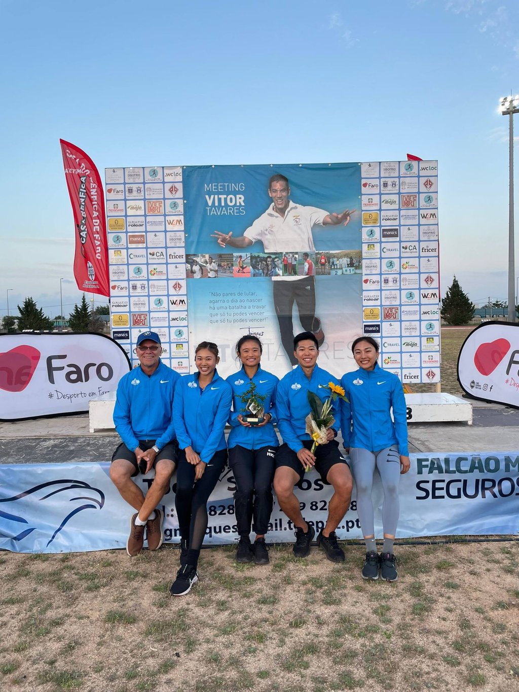 The Hong Kong jumping team celebrate their efforts with coach Rolf Ohman. Photo: Handout The Hong Kong jumping team celebrate their efforts with coach Rolf Ohman. Photo: Handout