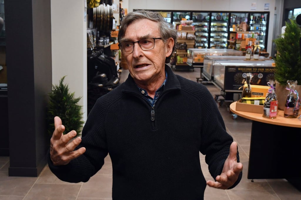 Former Australian High Commissioner to Solomon Islands Trevor Sofield gestures after he is stopped from speaking to Prime Minister Scott Morrison in Tasmania last week. Photo: Mick Tsikas/AAP Image via AP Former Australian High Commissioner to Solomon Islands Trevor Sofield gestures after he is stopped from speaking to Prime Minister Scott Morrison in Tasmania last week. Photo: Mick Tsikas/AAP Image via AP