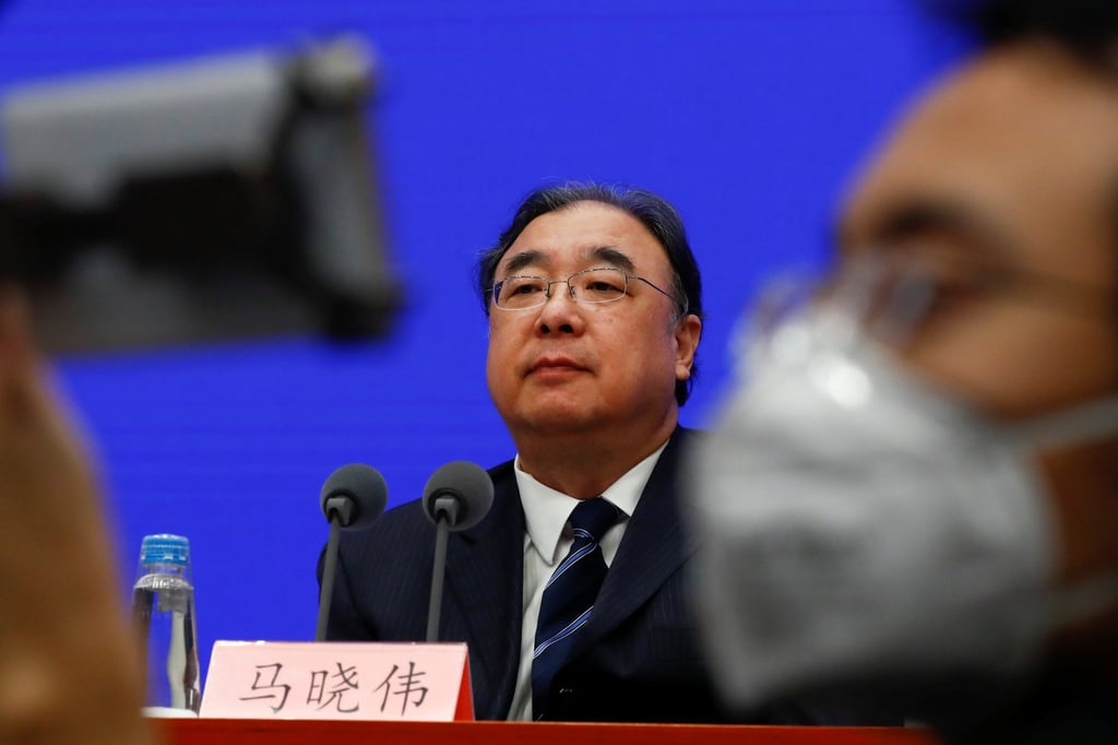 Ma Xiaowei, head of the National Health Commission, said the outbreak in Shanghai had stabilised. Photo: Reuters