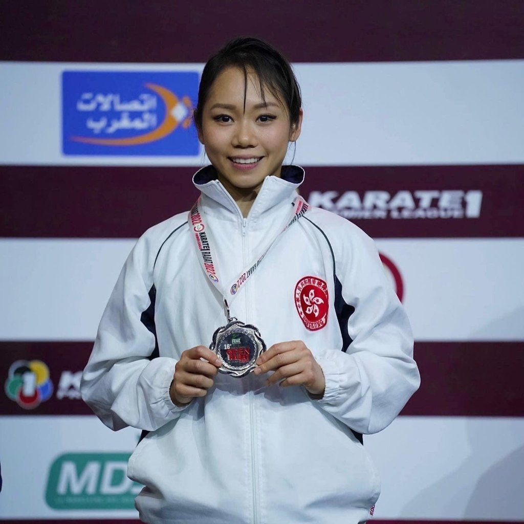 Grace Lau picked up her second silver medal in three weeks. Photo: World Karate Federation