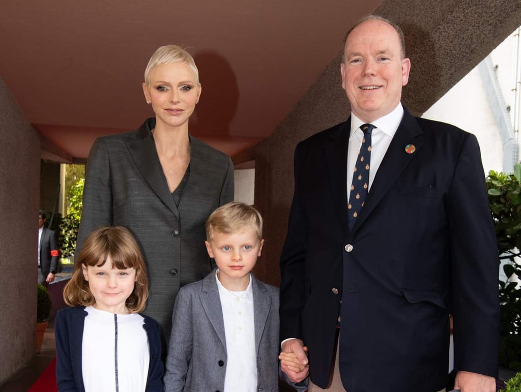 Princess Charlene with Prince Albert and their children at the Formula E Championship in Monaco. Photo: @palaisprincierdemonaco/Instagram