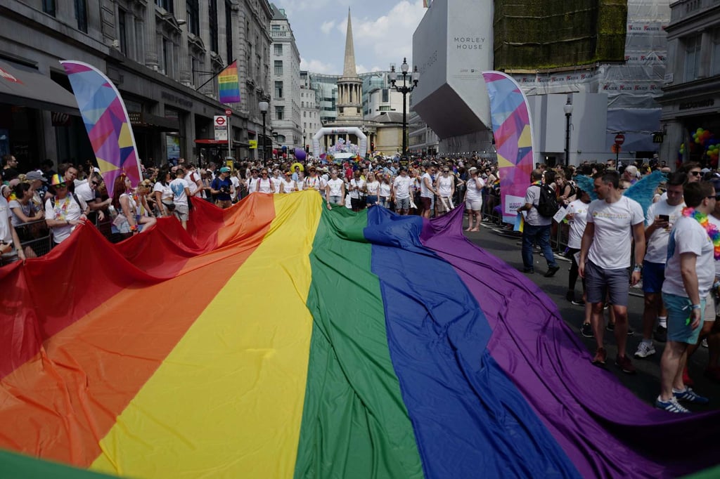 The annual Pride Parade in London on July 7, 2018. Photo: AFP The annual Pride Parade in London on July 7, 2018. Photo: AFP