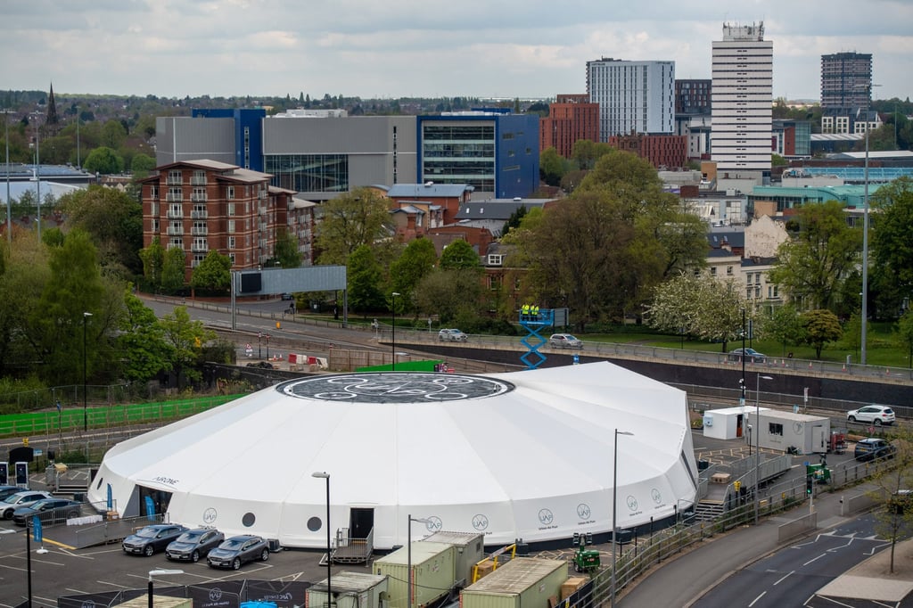 The Air-One vertiport in Coventry, UK, is only 150 feet (46 metres) across. Photo: Bloomberg The Air-One vertiport in Coventry, UK, is only 150 feet (46 metres) across. Photo: Bloomberg