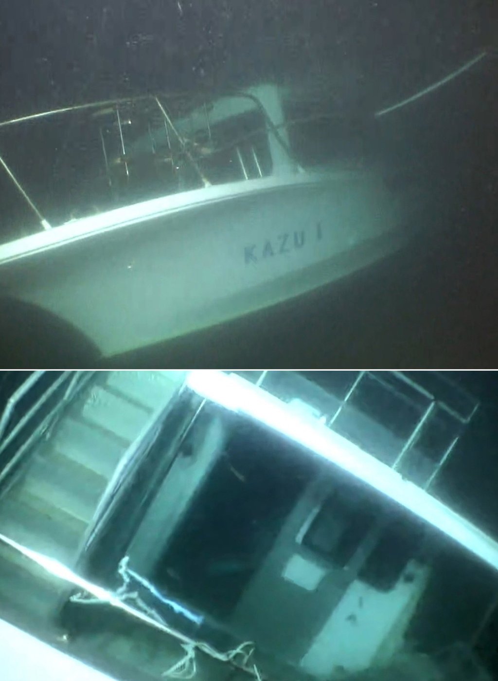 The Kazu I tour boat, sitting at about 120 meter underwater, off the coast of Shiretoko Peninsula. Photo: EPA-EFE