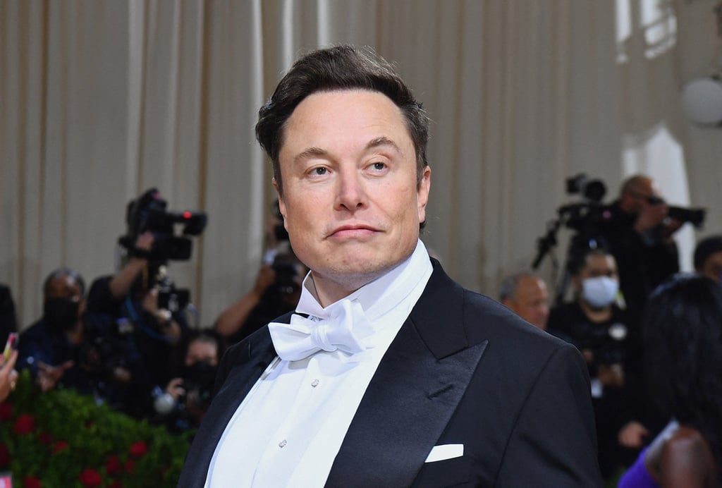 Elon Musk arrives for the 2022 Met Gala at the Metropolitan Museum of Art, on May 2, in New York. Photo: AFP/Getty Images/TNS