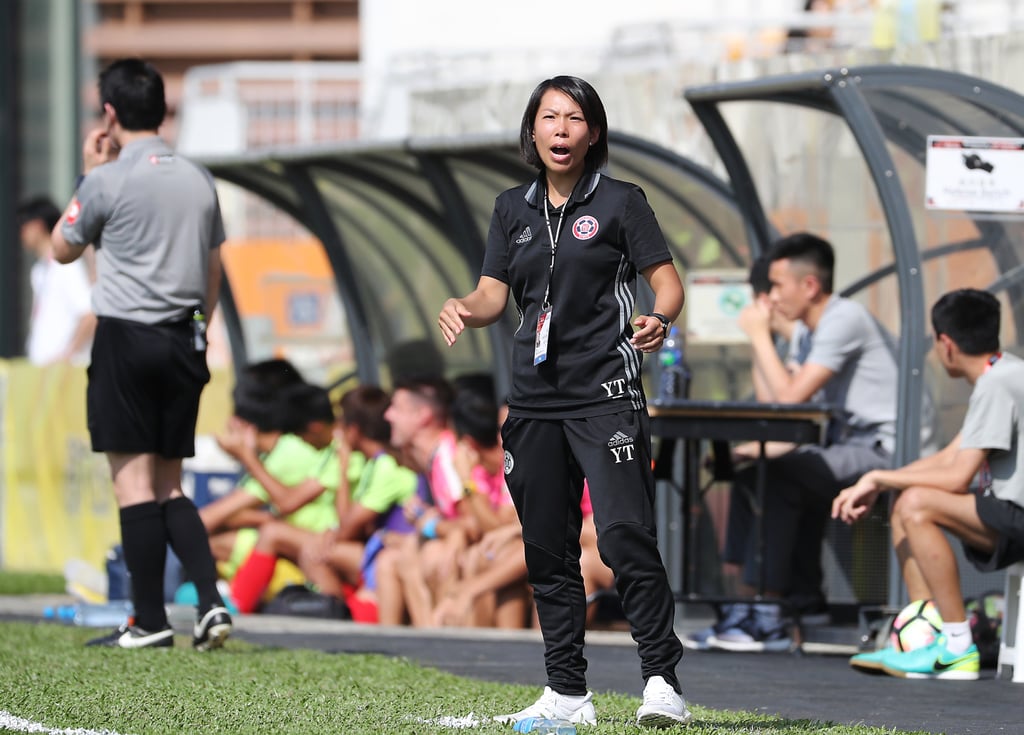 Chan Yuen-ting during her time as Eastern coach in the Hong Kong Premier League. Photo: Edward Wong Chan Yuen-ting during her time as Eastern coach in the Hong Kong Premier League. Photo: Edward Wong