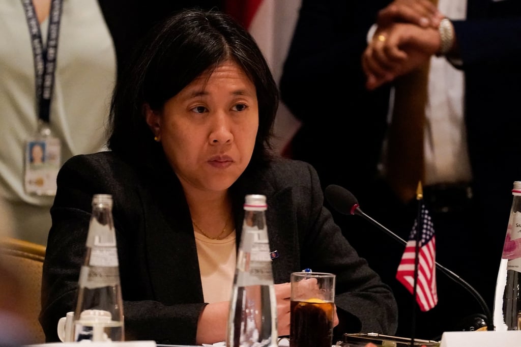 US Trade Representative Katherine Tai at a meeting of the US-Association of Southeast Asian Nations Special Summit in Washington on May 12. Photo: Reuters US Trade Representative Katherine Tai at a meeting of the US-Association of Southeast Asian Nations Special Summit in Washington on May 12. Photo: Reuters