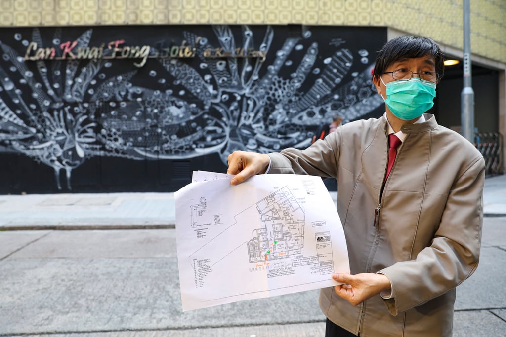 Professor Yuen Kwok-yung speaks to the press after inspecting the hotel in Lan Kwai Fong. Photo: Yik Yeung-man Professor Yuen Kwok-yung speaks to the press after inspecting the hotel in Lan Kwai Fong. Photo: Yik Yeung-man