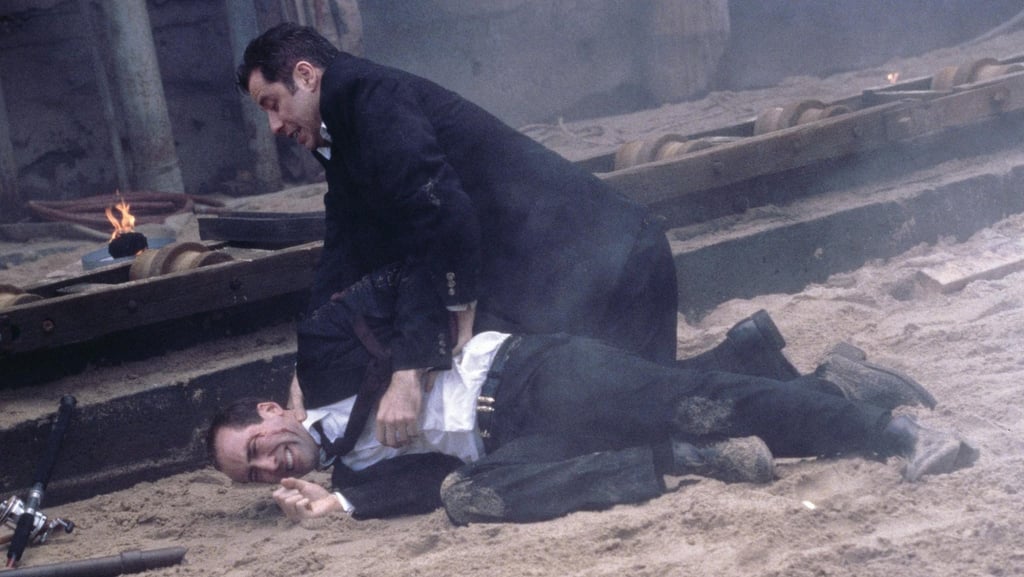 John Travolta (top) and Nicolas Cage in a still from Face/Off. John Travolta (top) and Nicolas Cage in a still from Face/Off.